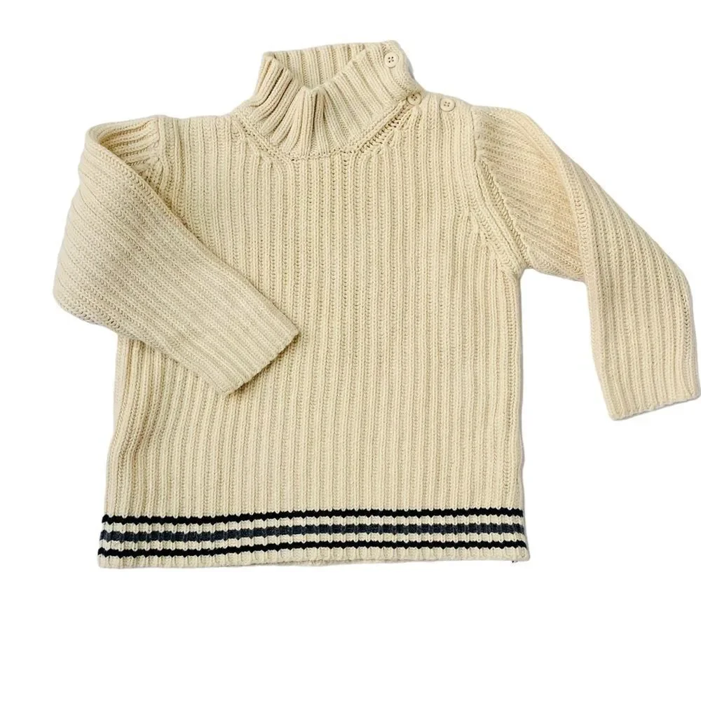 The Children’s Place Cotton Striped Fisherman Sweater Sz 4T